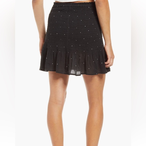 B.P. Smocked Polka Dot Mini Skirt Size M - Picture 2 of 6